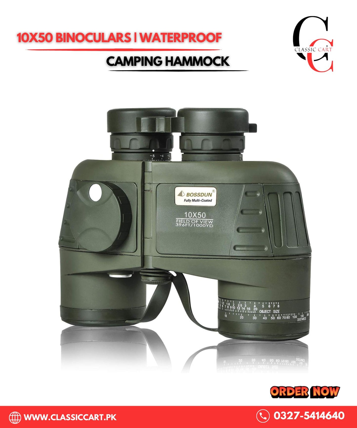 Binocular 10x50 - Night Vision with Compass