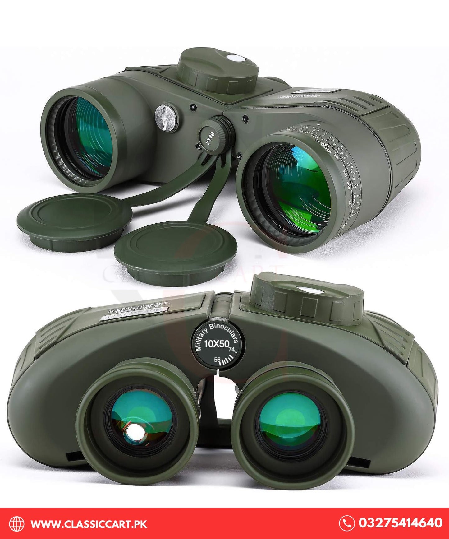 Binocular 10x50 - Night Vision with Compass