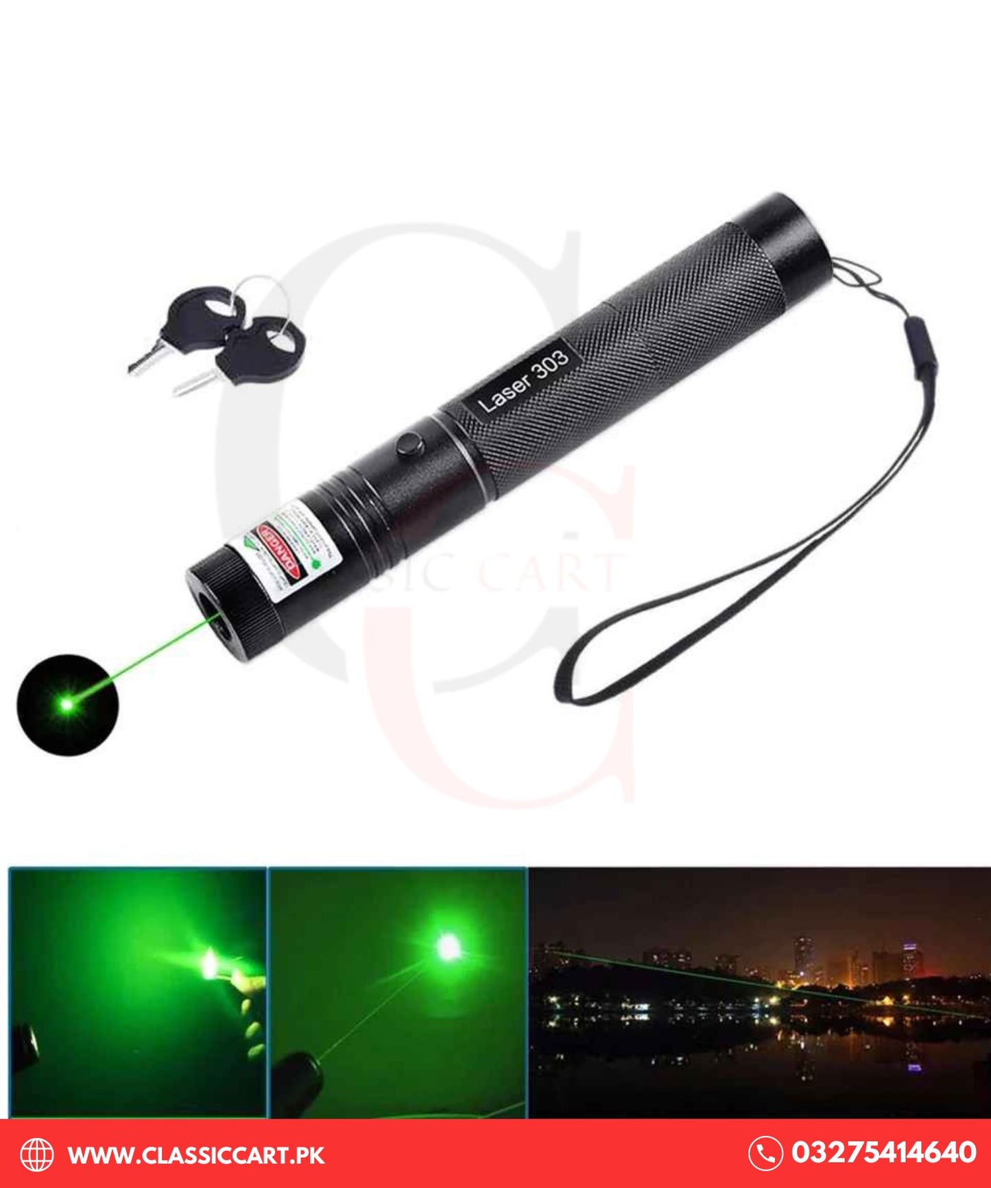 Rechargeable Green Laser Pointer 301 Party Pen Disco Light 5 Mile Battery