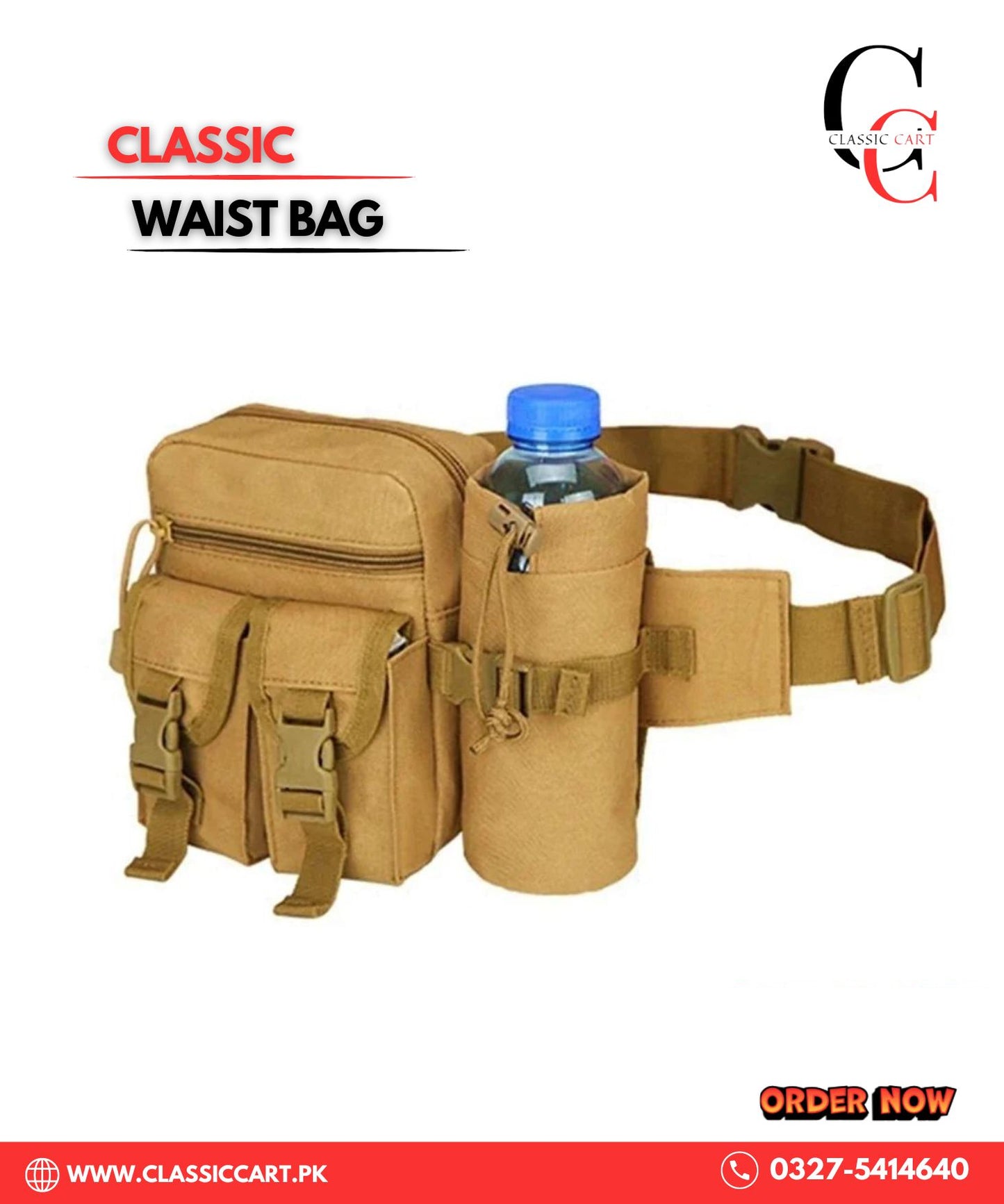 Waist Pouch with Water Bottle Holder