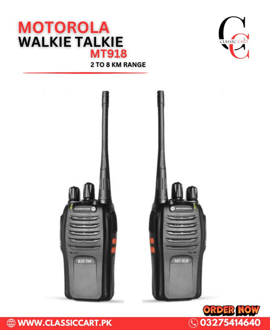 Motorola MT-918 Walkie Talkie 2 to 8 Km Range - Pair