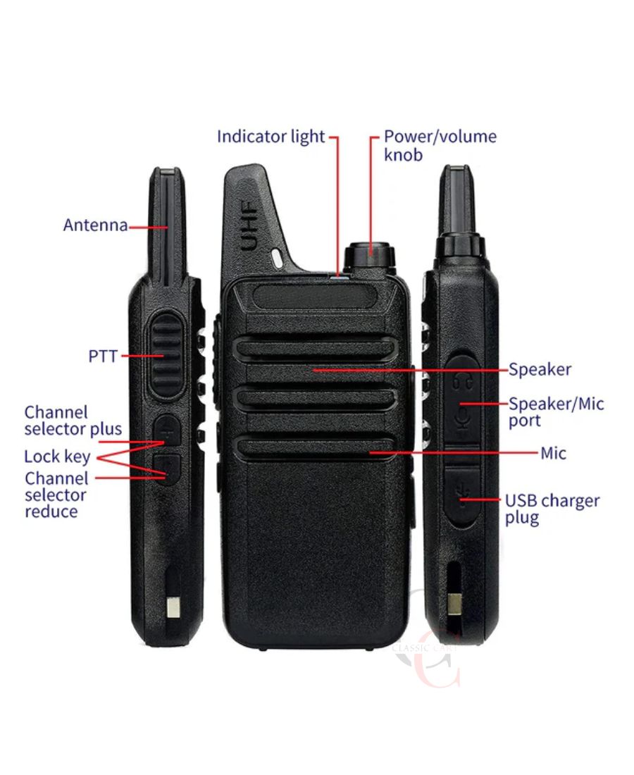 Motorola Pocket Size Walkie Talkie - 2 to 8 KM Range - Pair