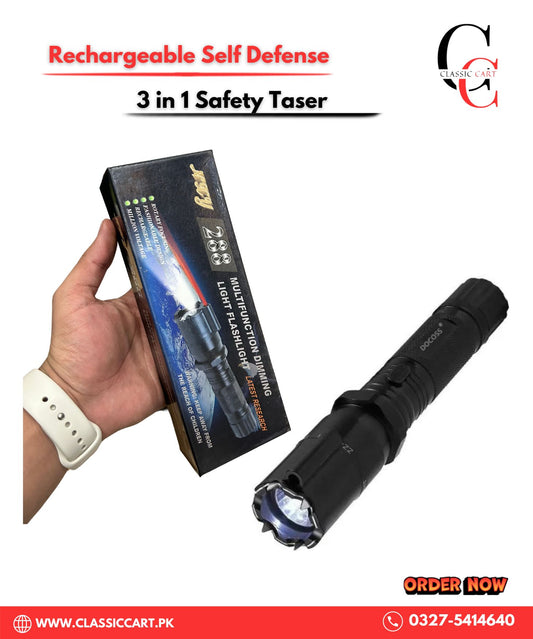 Rechargeable 3-in-1 Safety Taser - Ultimate Self Defense Tool